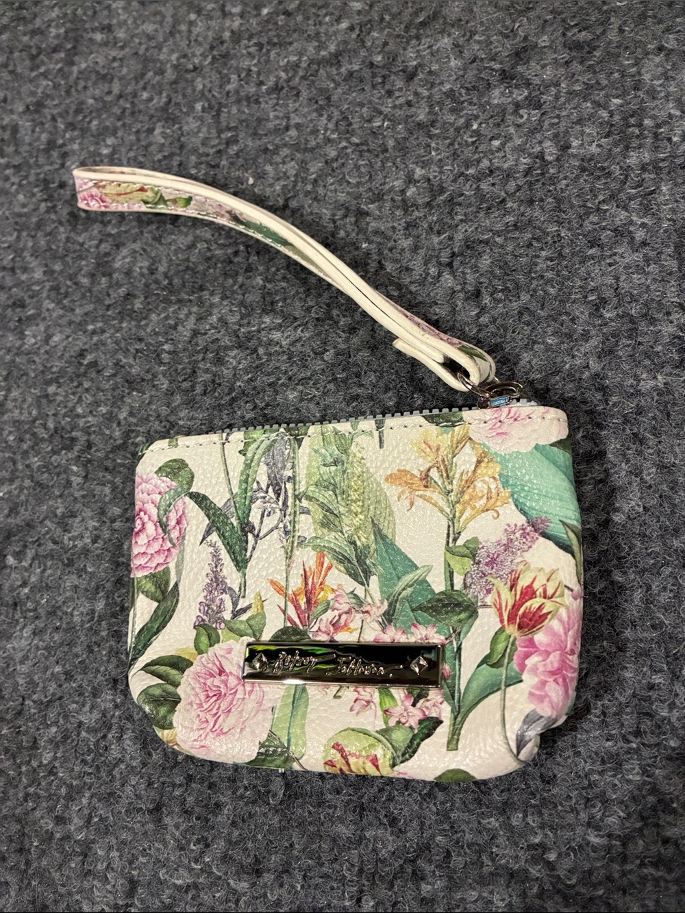 🔥 3/$15 Betsey Johnson Floral Wristlet Coin Purse - Pink & Green